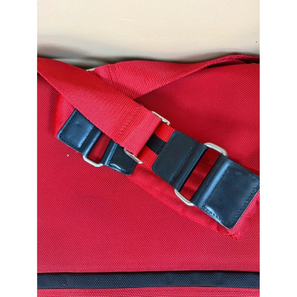 Vintage Polo Sport Ralph Lauren Red‎ Messenger Bag Crossbody Nylon Laptop Travel
